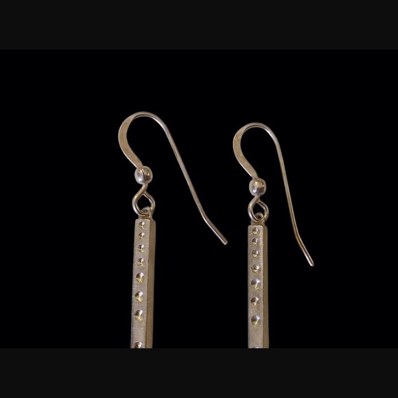 Alex Woo Elements Retired 925 Sterling Drop Dangle Bar 2.37" Bar Earrings - Picture 2 of 8